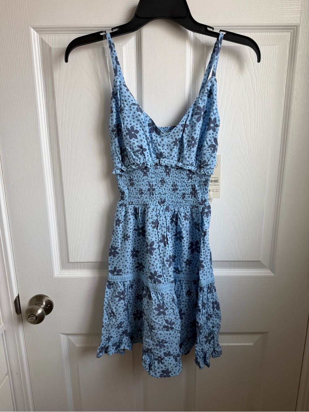 No Boundaries Blue Floral Sleeveless Dress